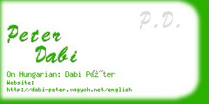 peter dabi business card